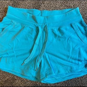 light blue green tea shorts
